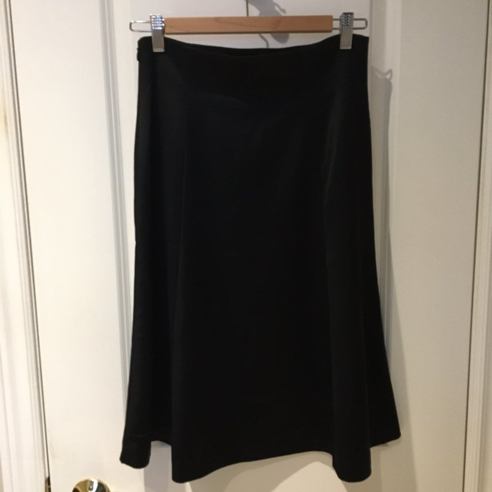 Black satin a-line skirt by BR, s4, NWOT